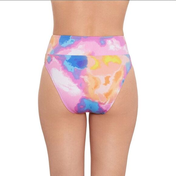 Salt and Cove Pink and Orange High Cut Bikini Bottom Size Small - Picture 1 of 5